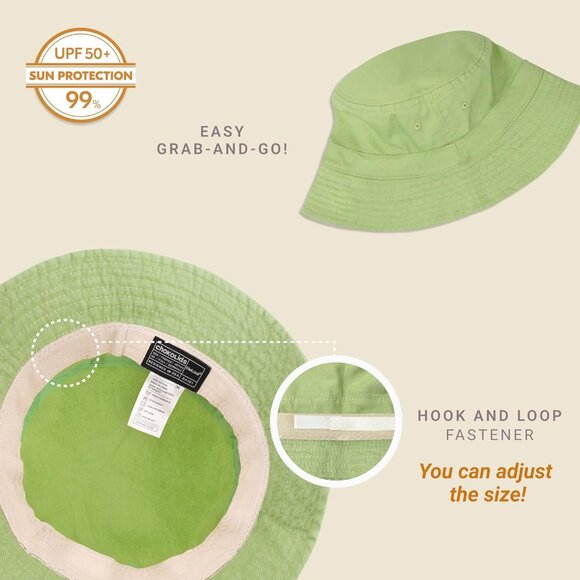 EVERYDAY Cotton Style Bucket Hat Unisex Pistachio - Picture 2 of 6